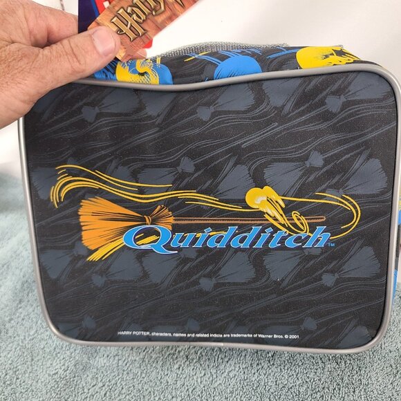 Harry Potter Quidditch 2001 Thermos Soft Lunch Box Vintage Soft Lunch Bag NWT - Picture 6 of 11
